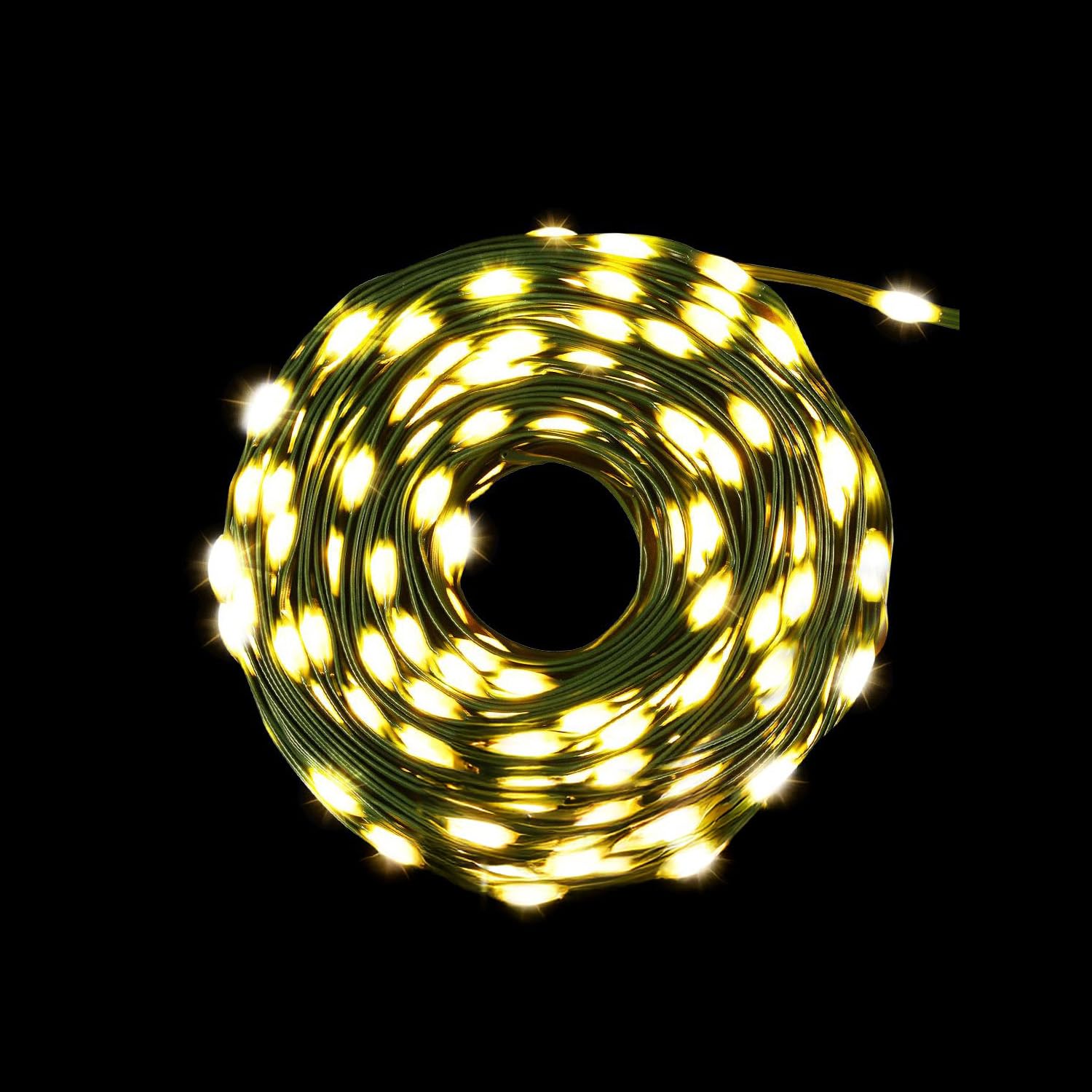 Brightium 3AA Battery Operated LED String Lights, 15 Meters, PVC and Copper, Warm White, Ideal for Holiday Decoration and Room Atmosphere.