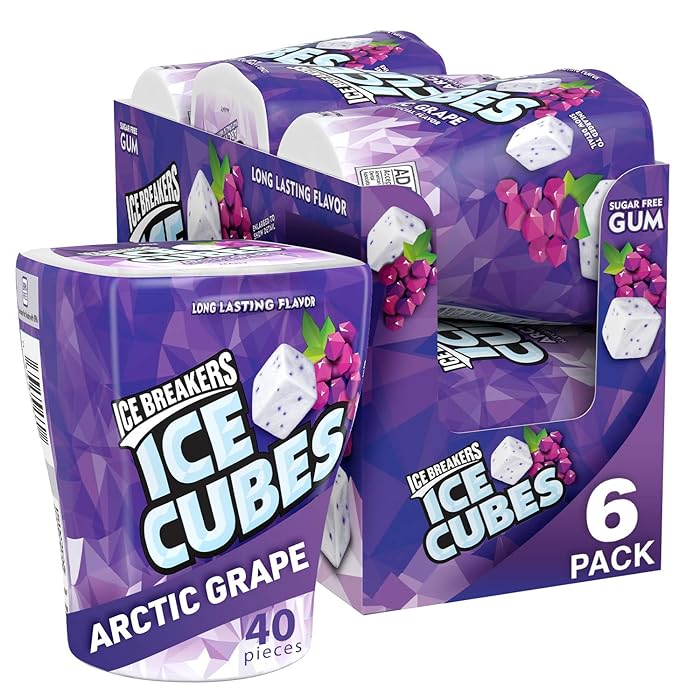 Buy ICE BREAKERS ICE CUBES ARCTIC GRAPE Sugar Free Chewing Gum, Made
