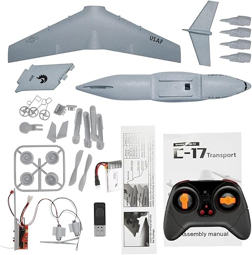 Miniatura 8 de misppro Avión de control remoto de avión RC - 2.4Ghz 2 canales DIY RC Predator Avión para principiantes RC Avión con 3 baterías