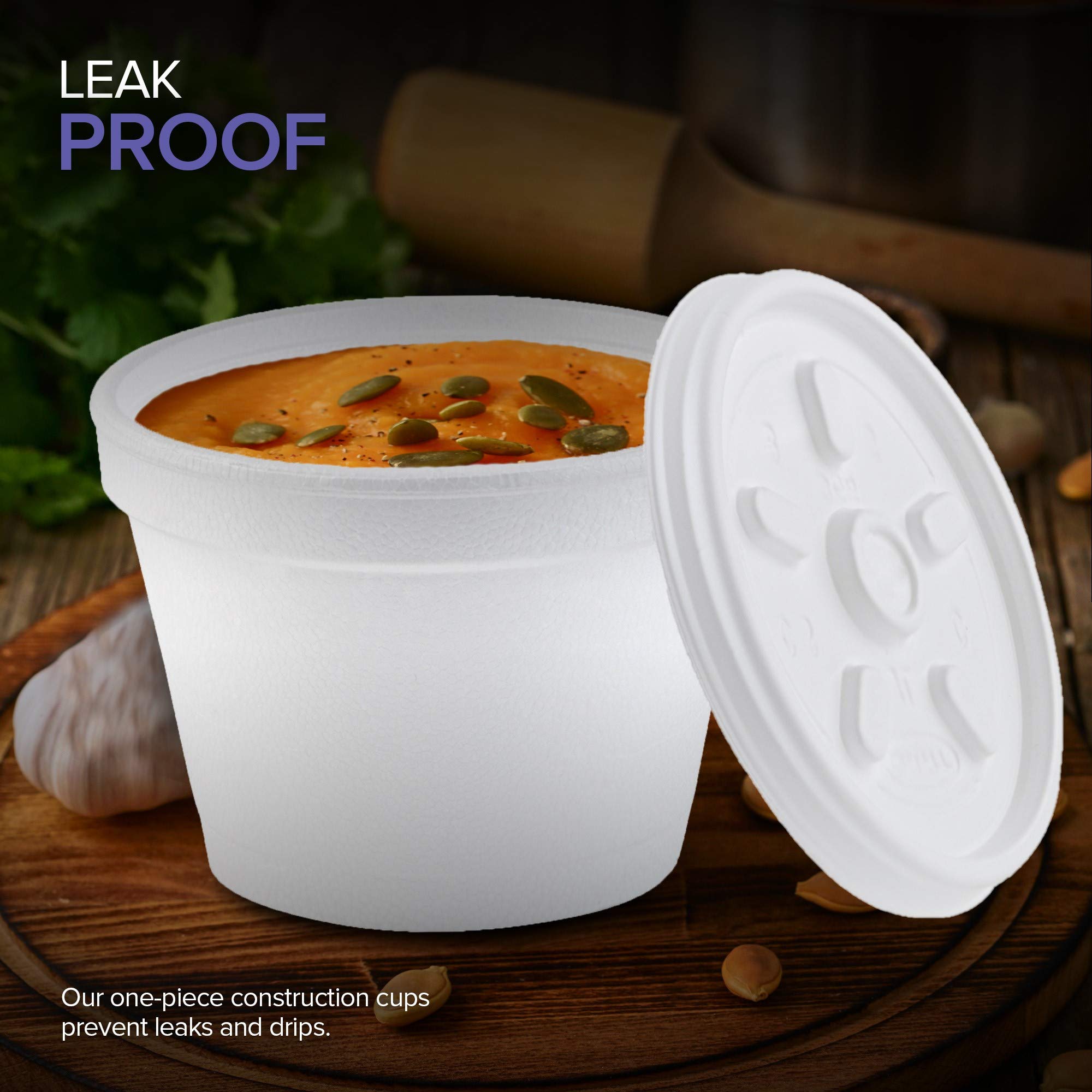 Stock Your Home 4 Ounce Foam Bowls with Lids (100 Count) Styrofoam