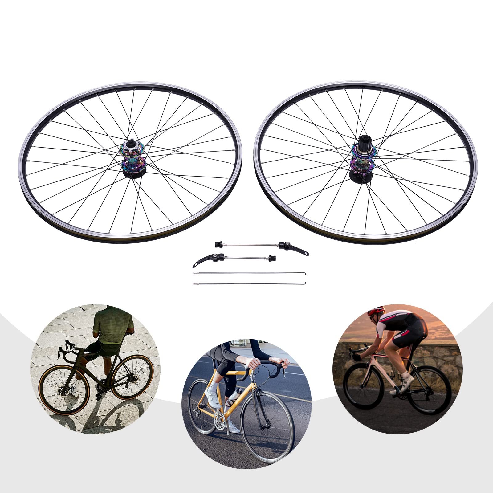 Wytrzymały zestaw kół MTB 29" ze stopu aluminium, kompatybilny z kasetami 7-12 rzędowymi, lekkie koła z hamulcem tarczowym i szybkozaciskiem, wysoka nośność do rowerów górskich