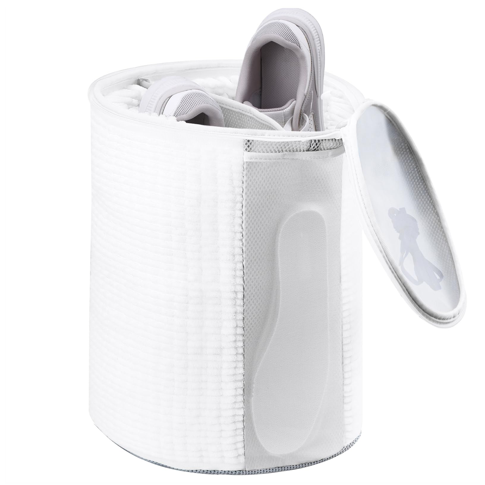 Teletrogy Grande borsa per scarpe per lavatrice, design a due zone, 2 tasche in rete, lavaggio in un solo passaggio per una pulizia completa, durevole cerniera invisibile borsa per biancheria da