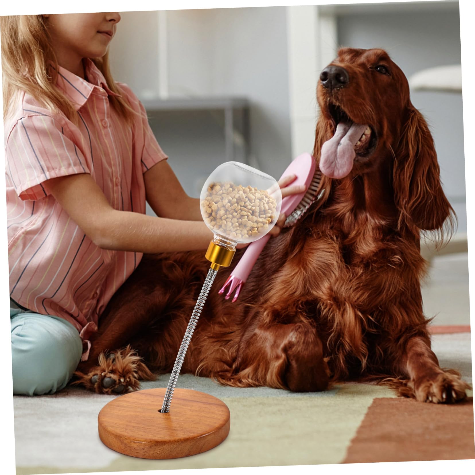 COLLBATH Snackball aus Kunststoff und Edelstahl als Interaktives Hundespielzeug zur Stressbewältigung und Futtervergabe für Hunde für Kleine und Mittlere Hunde