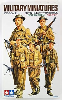 Tamiya 1:35 WWII British Infantry Patrol Group Pack, 5 Soldiers