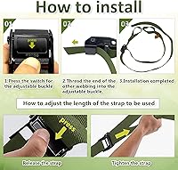 Vista 6 de Correas de repuesto para palos de escalada de caza, soporte de árbol resistente, correas de palo de escalada para fijar la mayoría de plataformas