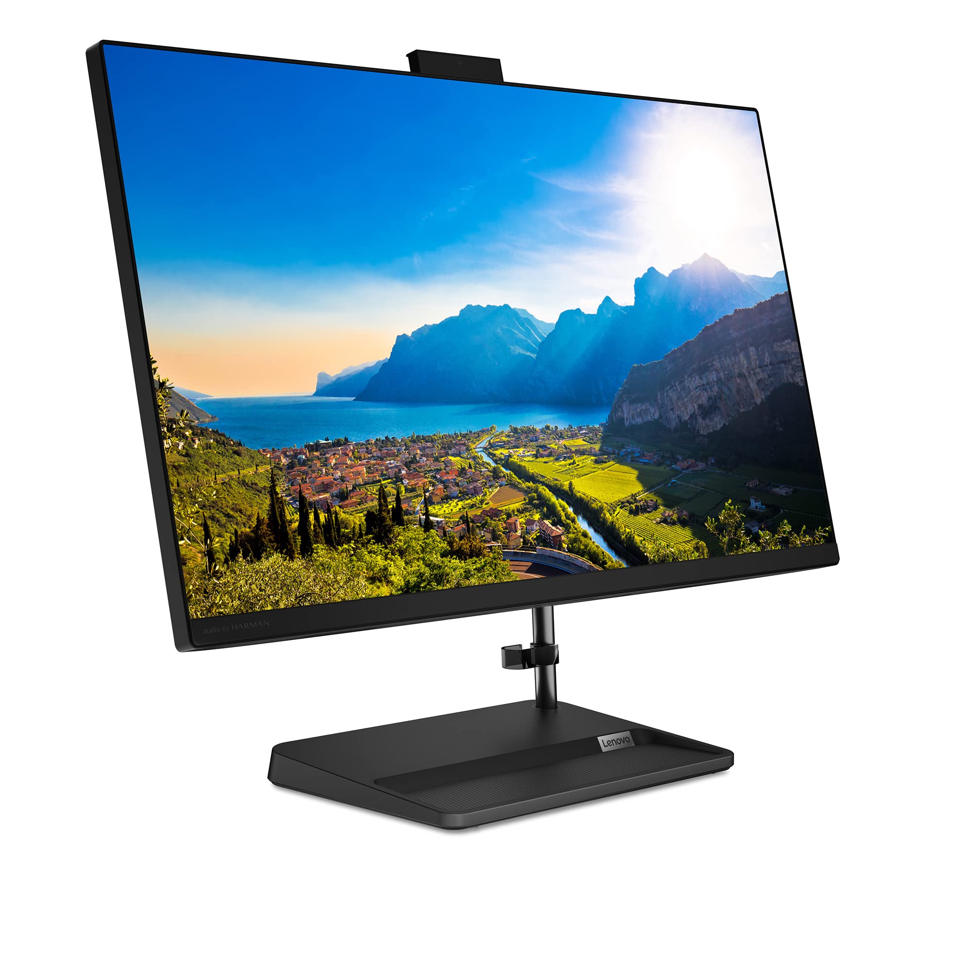 Lenovo Ideacentre AIO 3 27ALC6 - Computer desktop All-In-One 27" FHD (AMD Ryzen 7 5700U, 16 GB RAM, 512 GB SSD, AMD Radeon Graphics, WiFi 6, Windows 11 Home) Tastiera AZERTY e Mouse USB - Nero