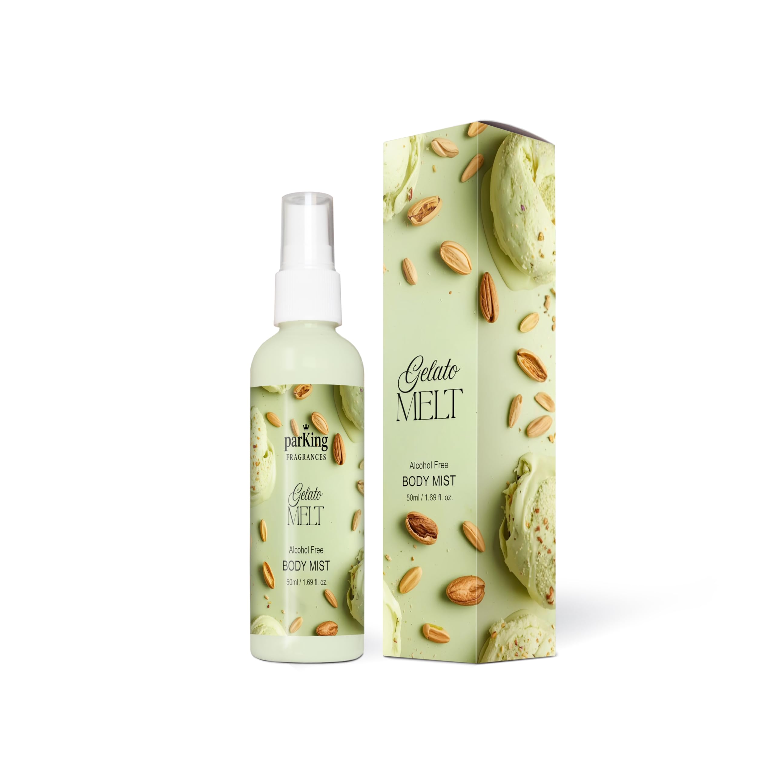 Gelato Melt Alcohol Free Body Mist, Pistachio and Vanilla Scent, 50ml-image-33