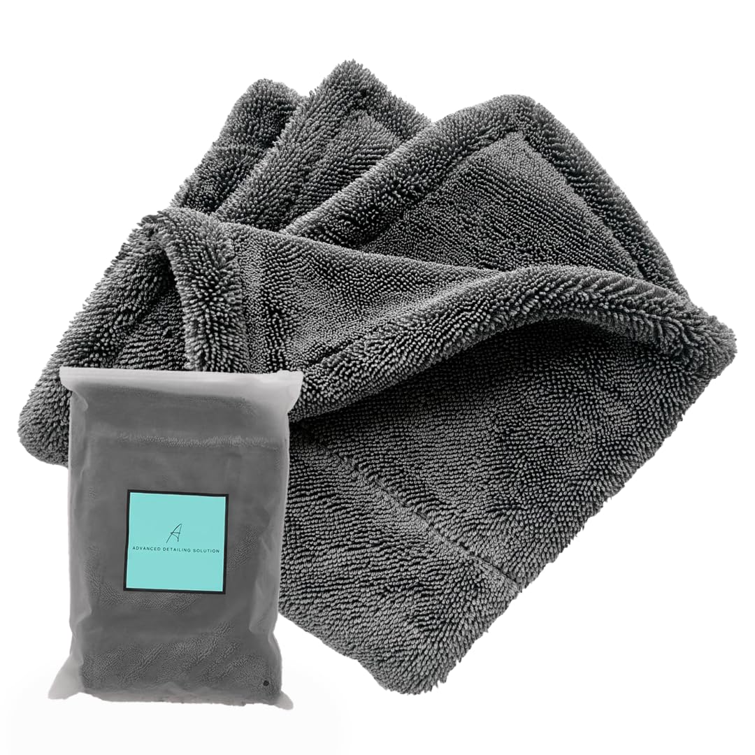 Car Microfiber Towel cleaning Twisted loop 1200 gsm large 40x60 cm premium car microfibre drying detailing cloth Super Absorbent Lint free No streaks no Scratches soft on all surfaces effortless