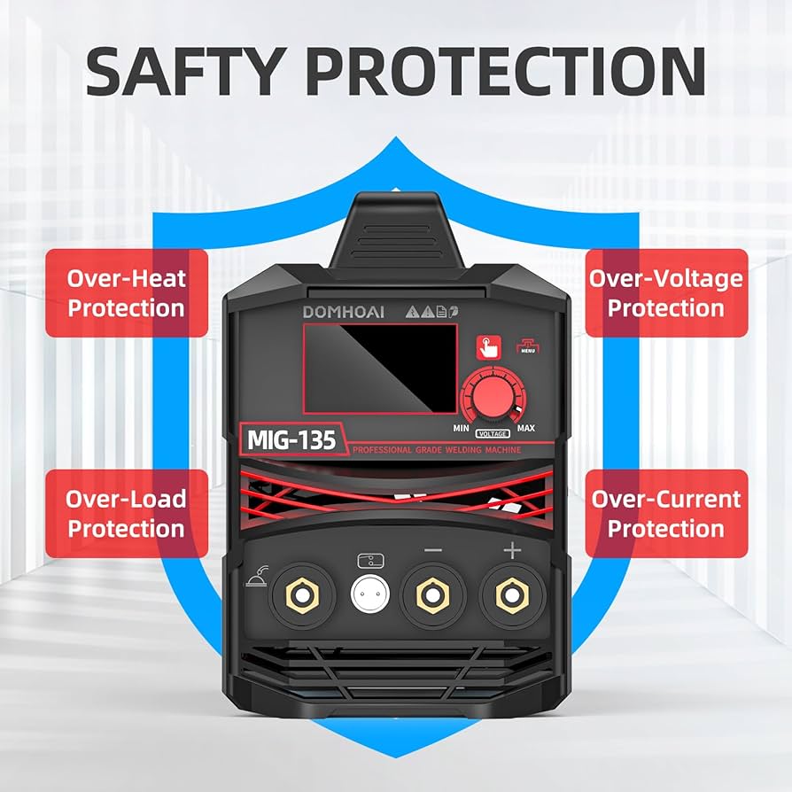 MIG Welder 110V, 135A Flux Core MIG Welder/Lift TIG/Stick 3