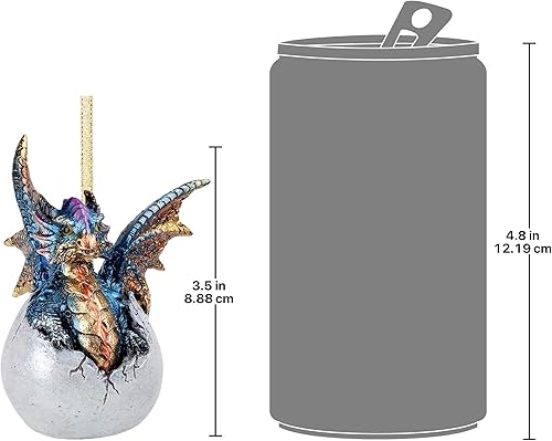 Miniatura 75 de Design Toscano Frost The Gothic Dragon - Adorno navideño para decoración navideña, 3 pulgadas de ancho, 3 pulgadas de profundidad, 5 pulgadas