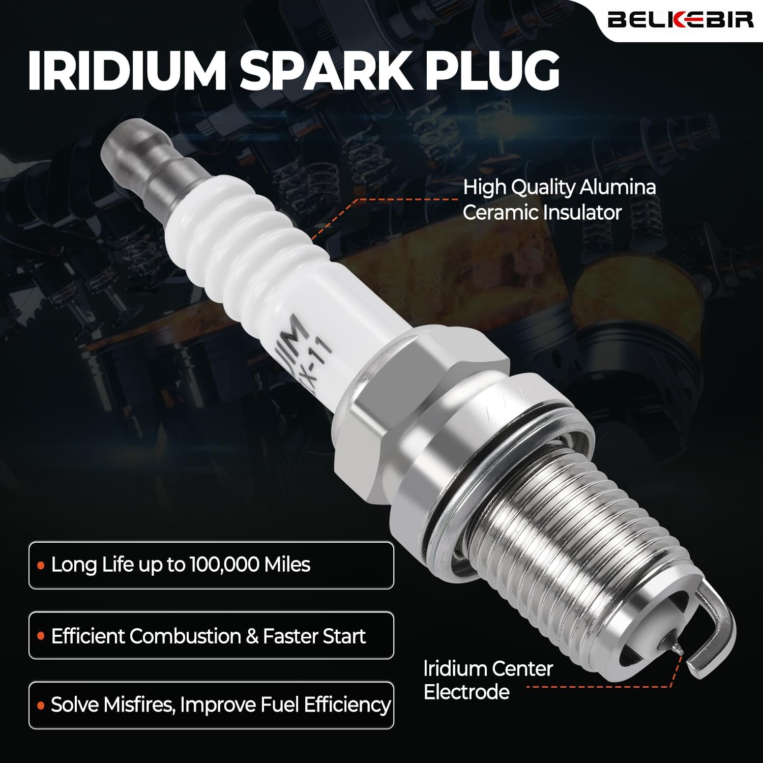 Set of 4 Ignition Coil Packs & Iridium Spark Plugs Compatible with 2.0L L4 2005-2018 Audi A3 A4 A5 A6 Q3 Q5 TT, 2006-2017 VW CC Eos GTI Golf Jetta Passat Tiguan Replace UF529 & 4464