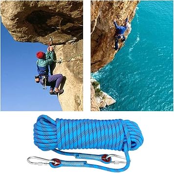 Climbing Rope,10Mm Rock Climbing Rope 10M/20M/30M Outdoor Static Rapelling Rope For Fire Rescue Safety Escape Tree Climbing