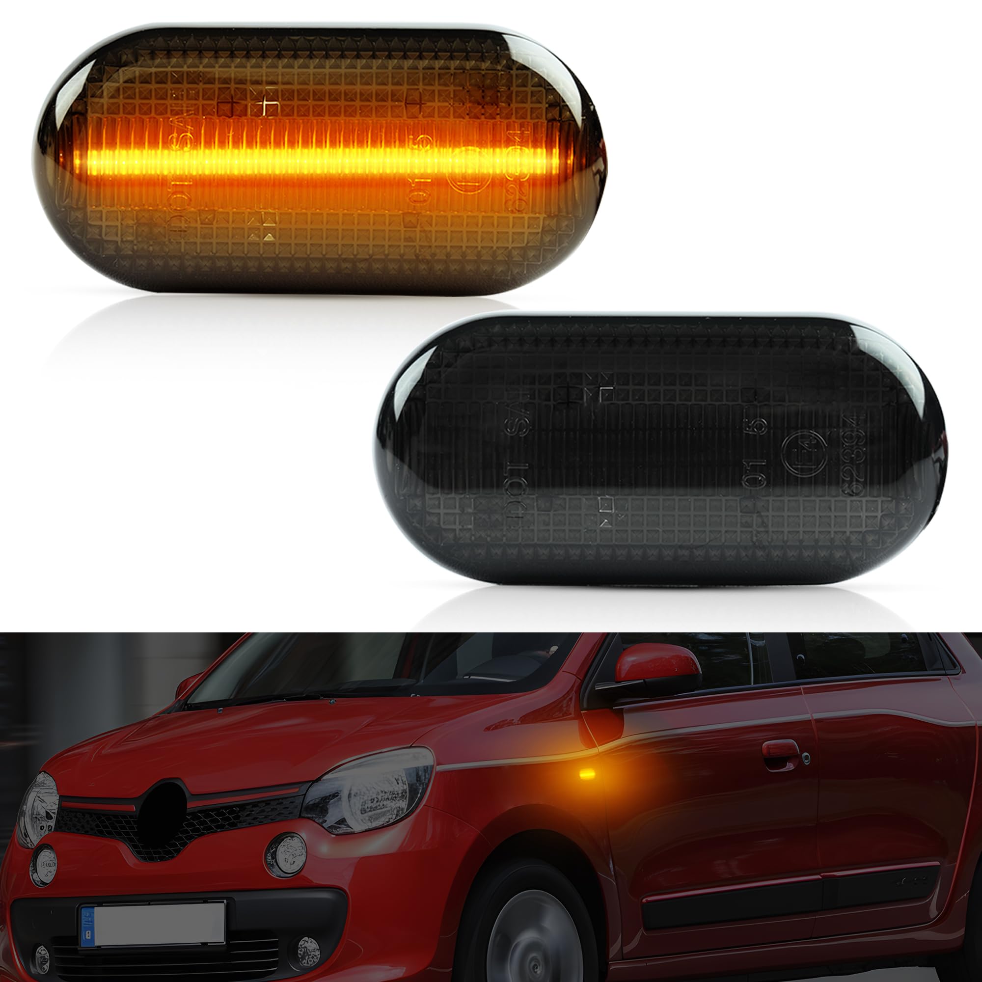 Led indicateur de position latérale pour Dacia Logan Duster Re.nault Megane Twingo 1 2 3 Op.el Clio Led clignotants
