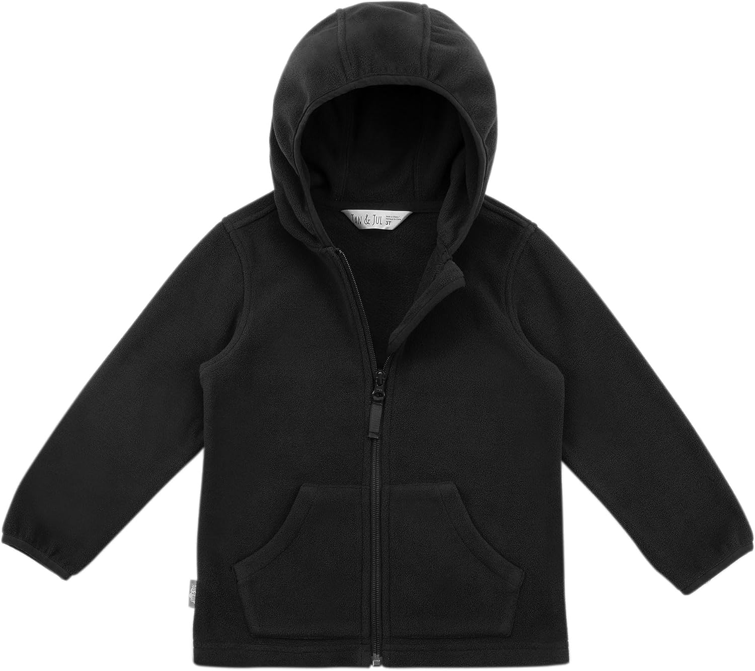 JAN & JUL Fleece Jacket with Stay-On Hood for Toddlers and Kids