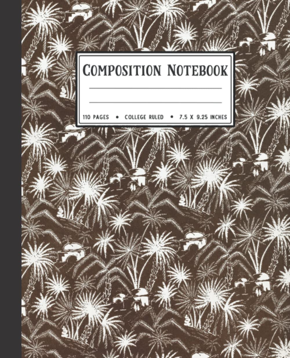 Composition Notebook: 110 Pages, College Ruled, 7.5 X 9.75 Inches, Palm Tree Pattern