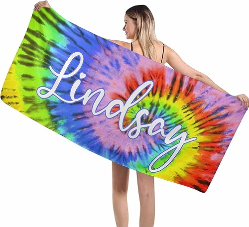 Miniatura 31 de MyPupSocks Toallas de playa personalizadas con nombres, toallas de playa personalizadas con teñido anudado, toallas de playa personalizadas