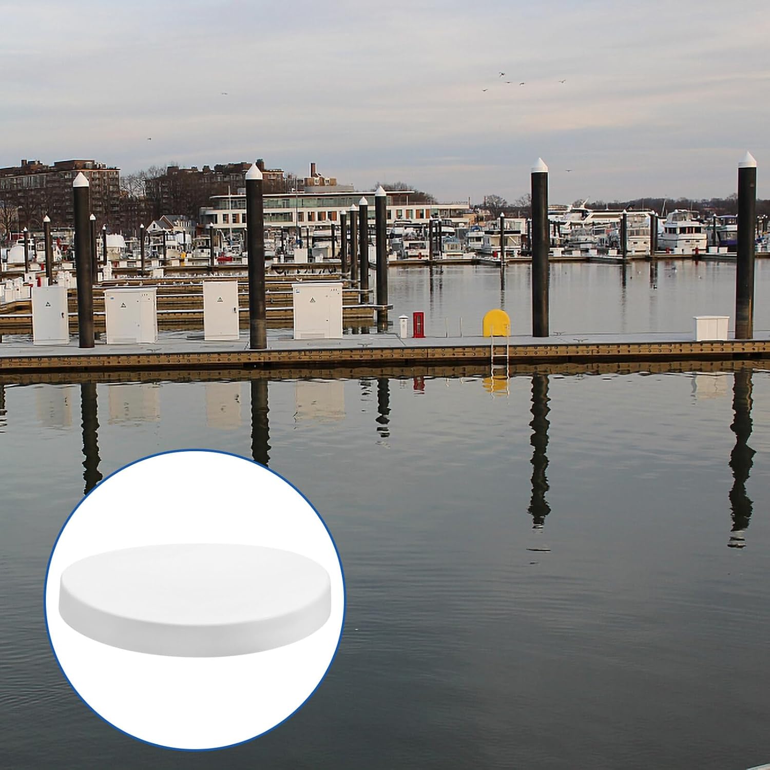 BESPORTBLE 10pcs PVC Dock Piling Caps Piling Weather Resistant Impact Resistant for Dock Preservation