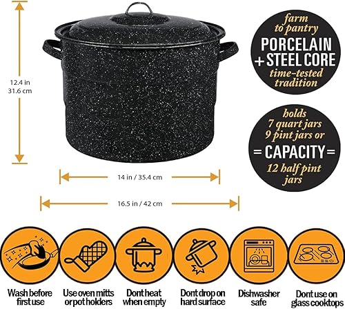 Miniatura 5 de Supa Ant Suministros para Enlatado - Olla de Baño de Agua con Estante y Tapa - Set de Kits de Inicio para Principiantes - Kit de Enlatadora de Baño