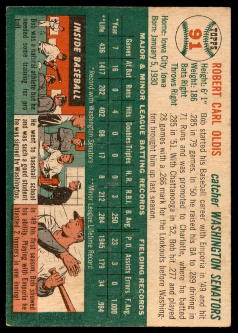 Bob Oldis Card 1954 Topps #91 - Slabbed Baseball Cards