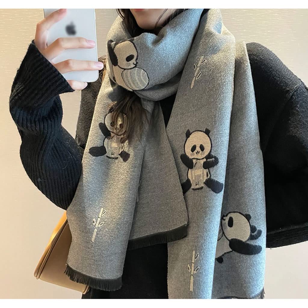 Sciarpa Femmina calda cotone misto sciarpa autunno inverno donne moda panda sciarpe scialle lungo scialle avvolgente uomo comodo uomo sciarpa Scialle
