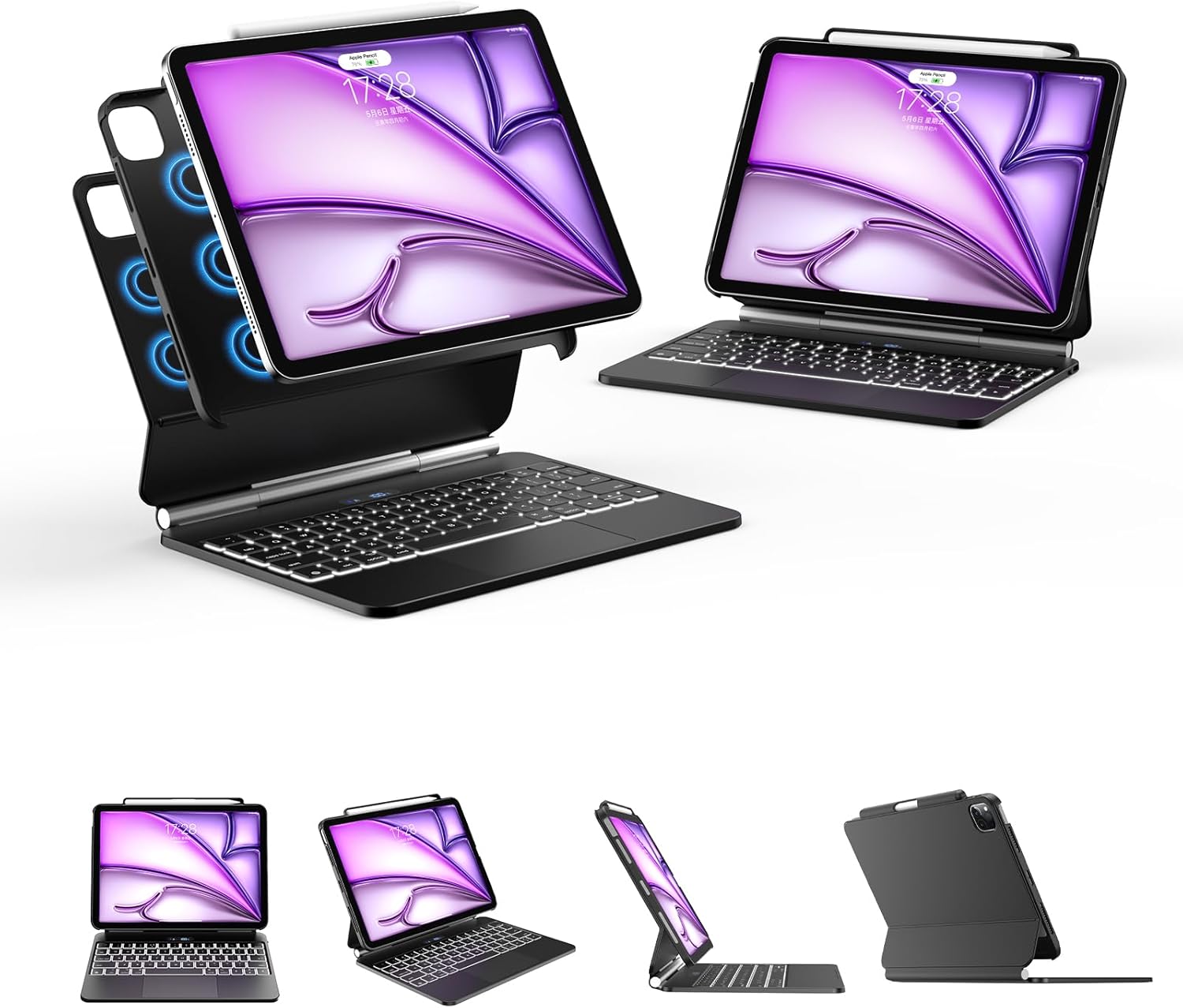Magic Keyboard Case for iPad Air/Pro 11 and 10.9 - Black