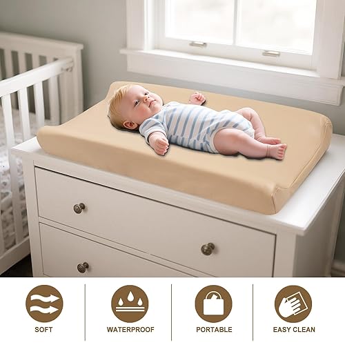 Miniatura 5 de Owlowla Funda para cambiador, fundas impermeables para cambiador, funda de cuero suave para cambiador, se adapta a cambiadores estándar para bebé