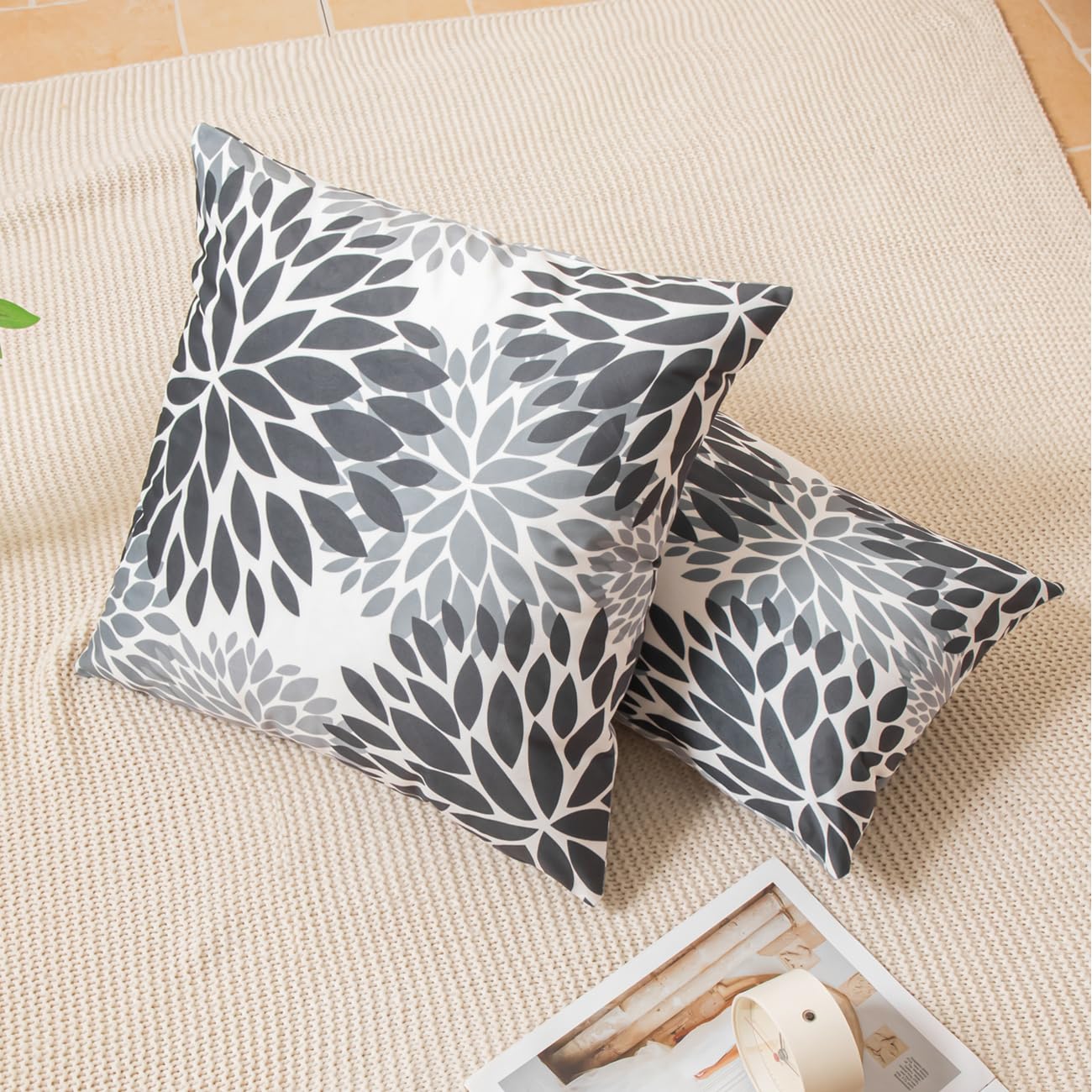 MoonWorks Federa Cuscino 40x40 Cm In Puro Cotone Con Ancora - Blu Navy