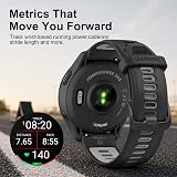 Garmin Forerunner 265 Running GPS Smartwatch, AMOLED Display, 46mm, Black/Powder Gray, 010-02810-00 - Bundle w/Deco Essentials Charging Dock, Dust Cover and USB-C Cable - 8