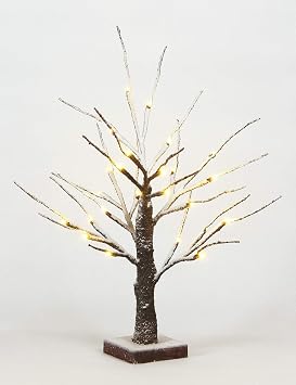Lightshare Lighted Snow Tree Bonsai