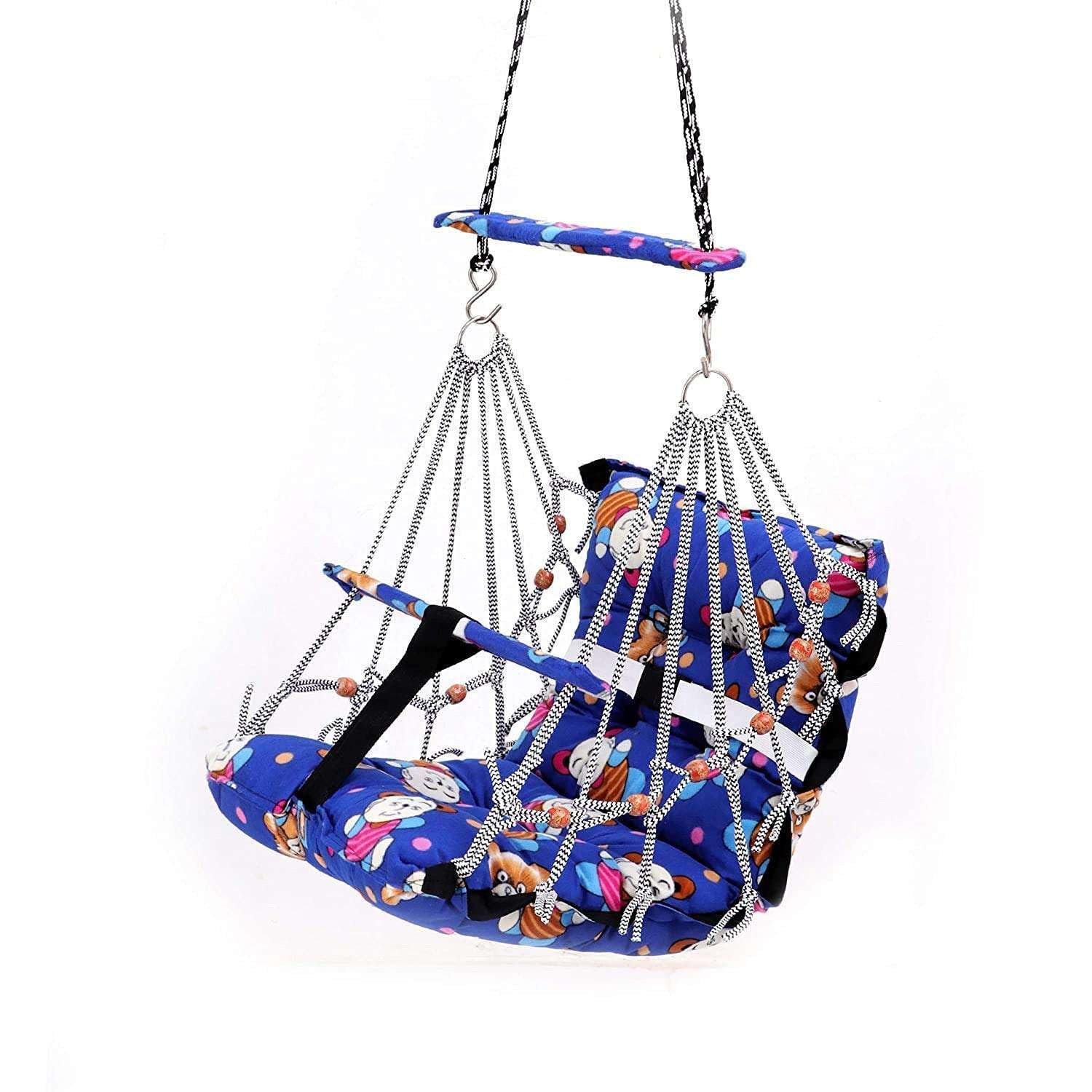 PS-New Toy Cotton Swing for Kids Children Folding Washable jhula Hanging Swing Jula with Safety Belt (Multi) 3