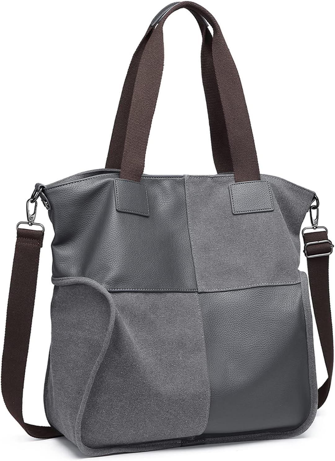 Large Handbags for Women Canvas Tote Bag Patchwork Casual Hobo Shoulder Bags Top Handle Bag Plaid Oversize Crossbody Messenger Bag for Weekend Overnight Holiday Travel Work School