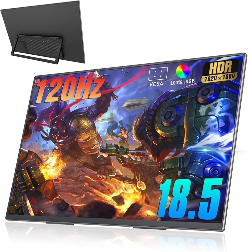18.5インチ　ポータブルモニター1080P 120Hz Amazon.co.jp: モバイルモニター 18.5インチ 120Hz ポータブル