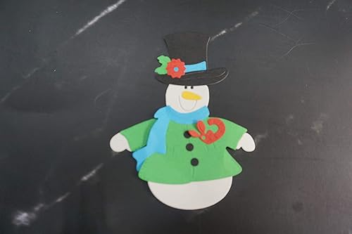 Miniatura 8 de Muñeco de nieve de metal con una bufanda y troqueles de muñeco de nieve de Navidad troquelados para plantillas en relieve, molde de plantilla para