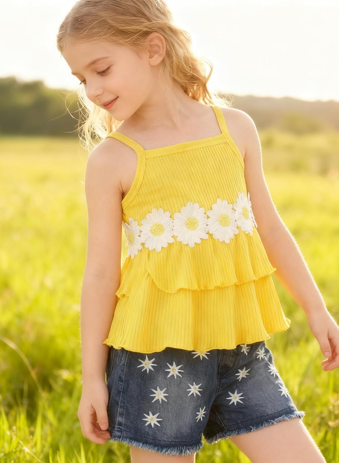 Toddler Baby Girls Clothes Summer Outfits Fruit Print Bow Camisole Top and Casual Shorts 2-piece Summer Clothing Set - Image 5