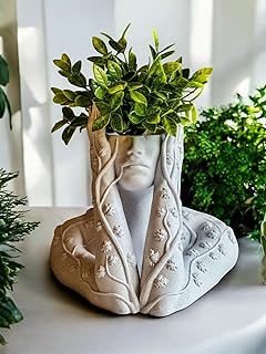 14 Beachy Bathroom Ideas with Breezy Coastal Vibes 36 Ivy Goddess Head Planter – Woman Bust Flower Pot for Indoor Plants, Succ...