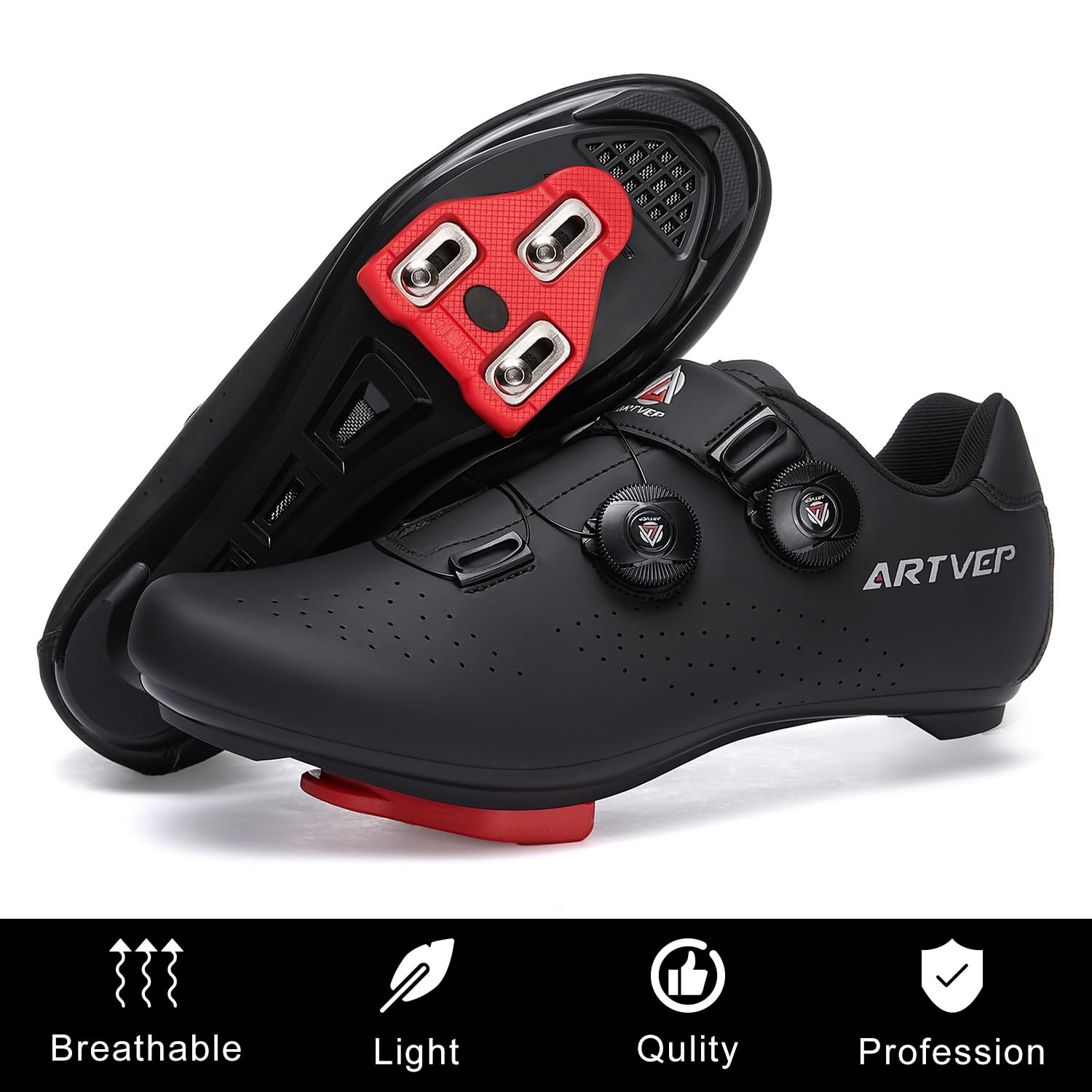 Scarpe da Ciclismo da Uomo Scarpe da Bici da Strada Compatibile con SPD e Delta Blocco Pedale Scarpe da Bicicletta Compatible with Peloton Antiscivolo Traspiranti