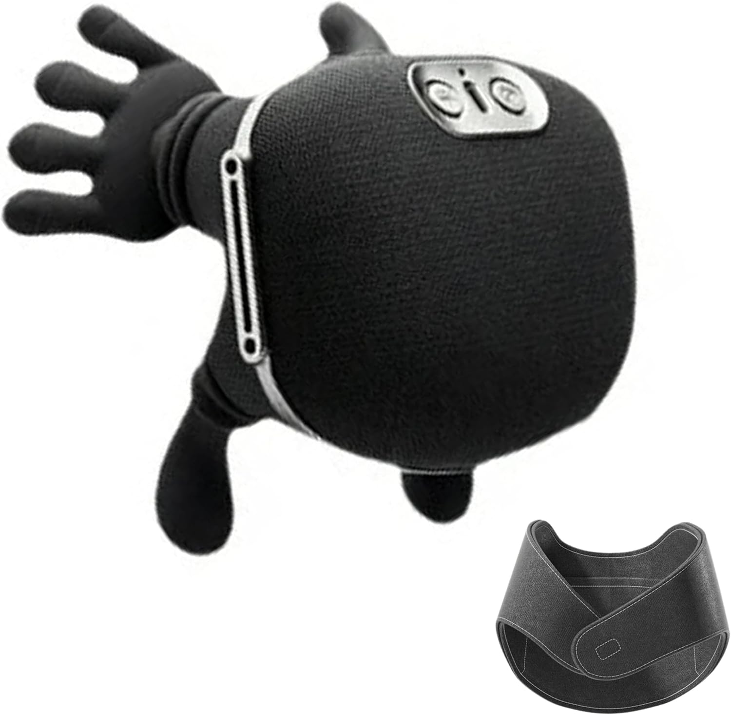Heated Massager, Shoulder and Neck Massager with Heat, Electric Deep Tissue 4D Kneading Massage, Electrlc Massage with Fingers, for Pain Relief and Muscle Relax, Neck Massager with Heat (Black)