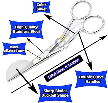 G.S Duck Bill Knife Edge Applique Scissors 6 Inch Paddle Shaped