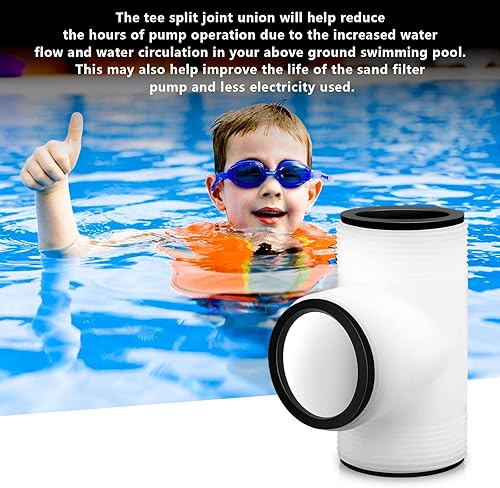 Miniatura 5 de Conector de junta en T de manguera de 1.5 pulgadas para piscina sobre el suelo Intex y Coleman, accesorio de manguera de 1.5 pulgadas + juntas de