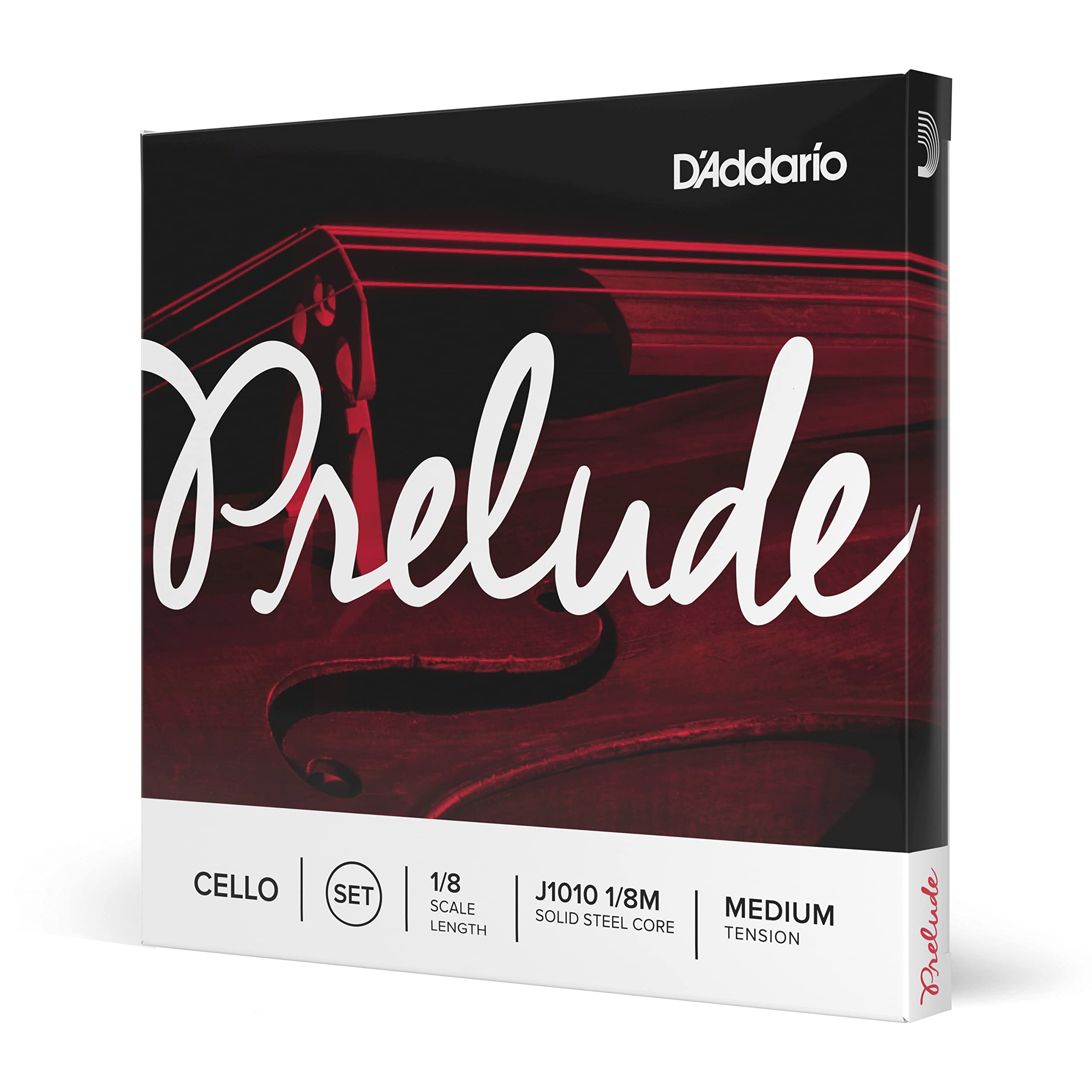 D'Addario Bowed Jeu de cordes pour violoncelle D'Addario Prelude, manche 1/8, tension Medium