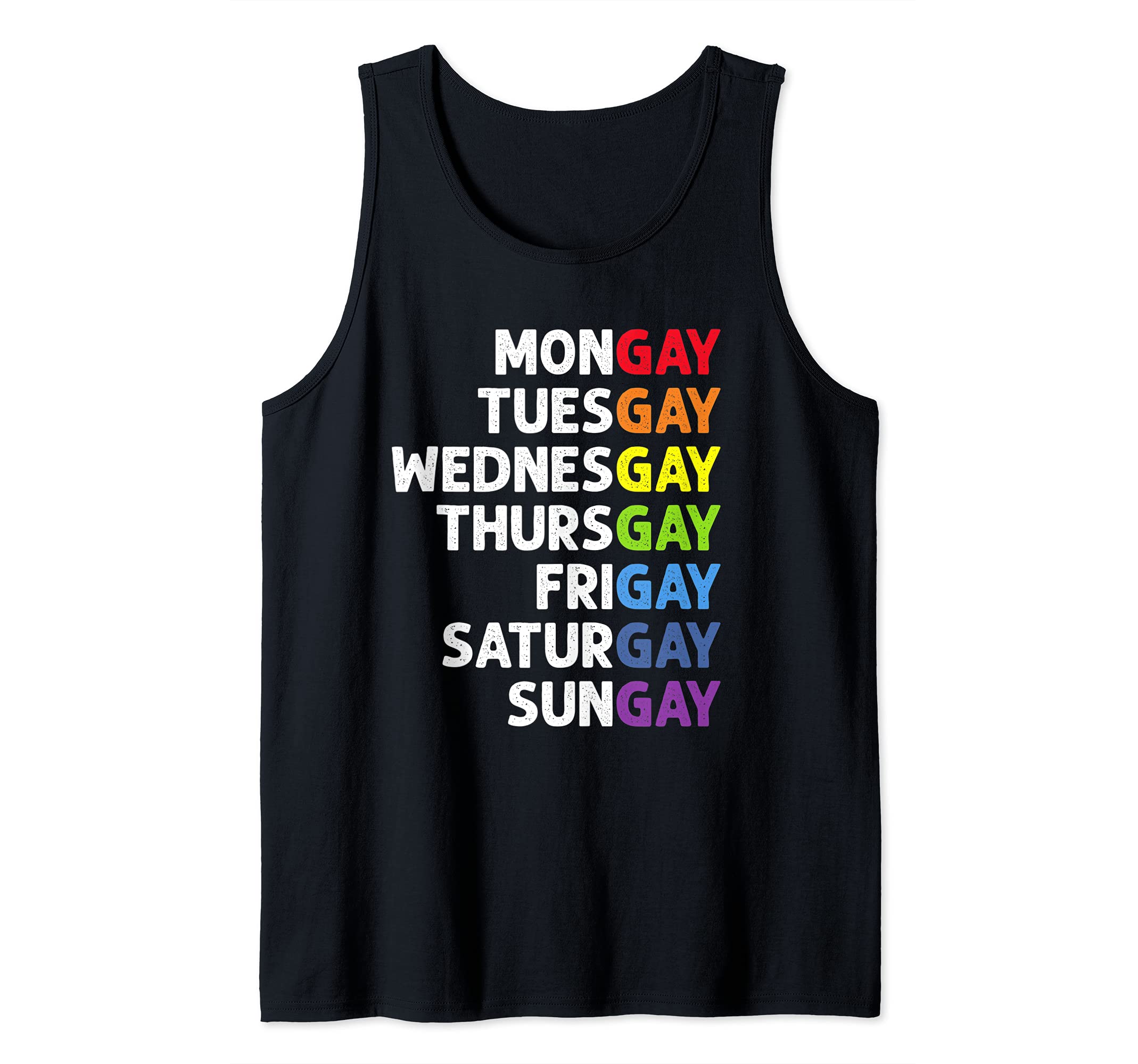 Pride Gay Agenda Mongay Pride Calendar LGBT Calendar Week Tank Top
