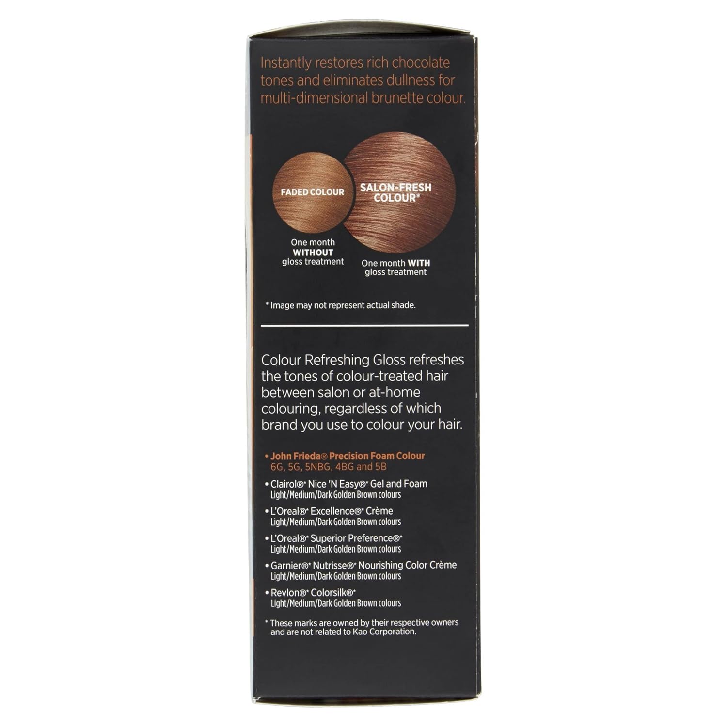 John Frieda Precision Colour Refreshing Gloss for Warm Brunettes, Revitalize Rich Chocolate Color, Brown Toning Treatment, 6 Ounce, Ammonia and Peroxide Free