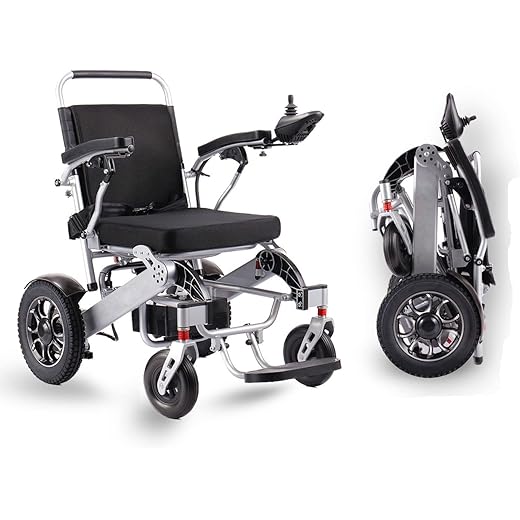 Weatherproof, Foldable Sturdy Dual Motorized Powerful Electric Wheelchair. Airplane Ready. Stronger, Longer Range.