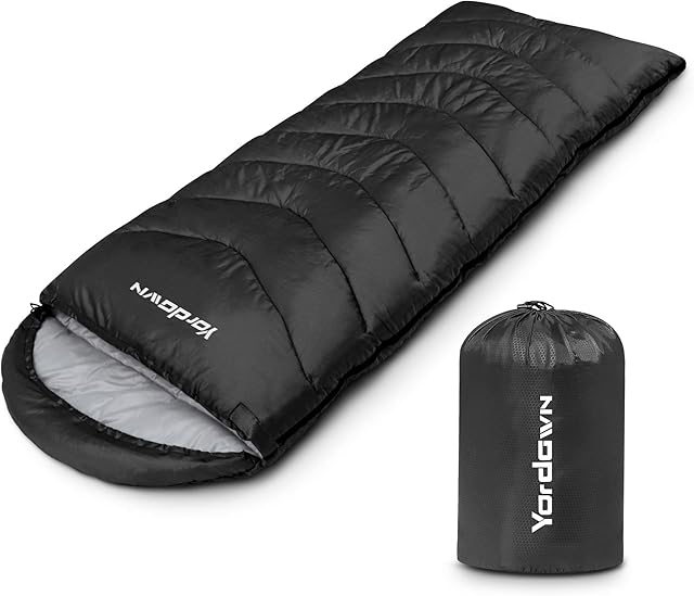 Yordawn Sleeping Bags for Adults Kids, Lightweight Sleeping Bag 3 Season Winter Summer Compact Single Sleepingbag for Camping Hiking Outdoor Travel Waterproof Envelope Sleep Bag