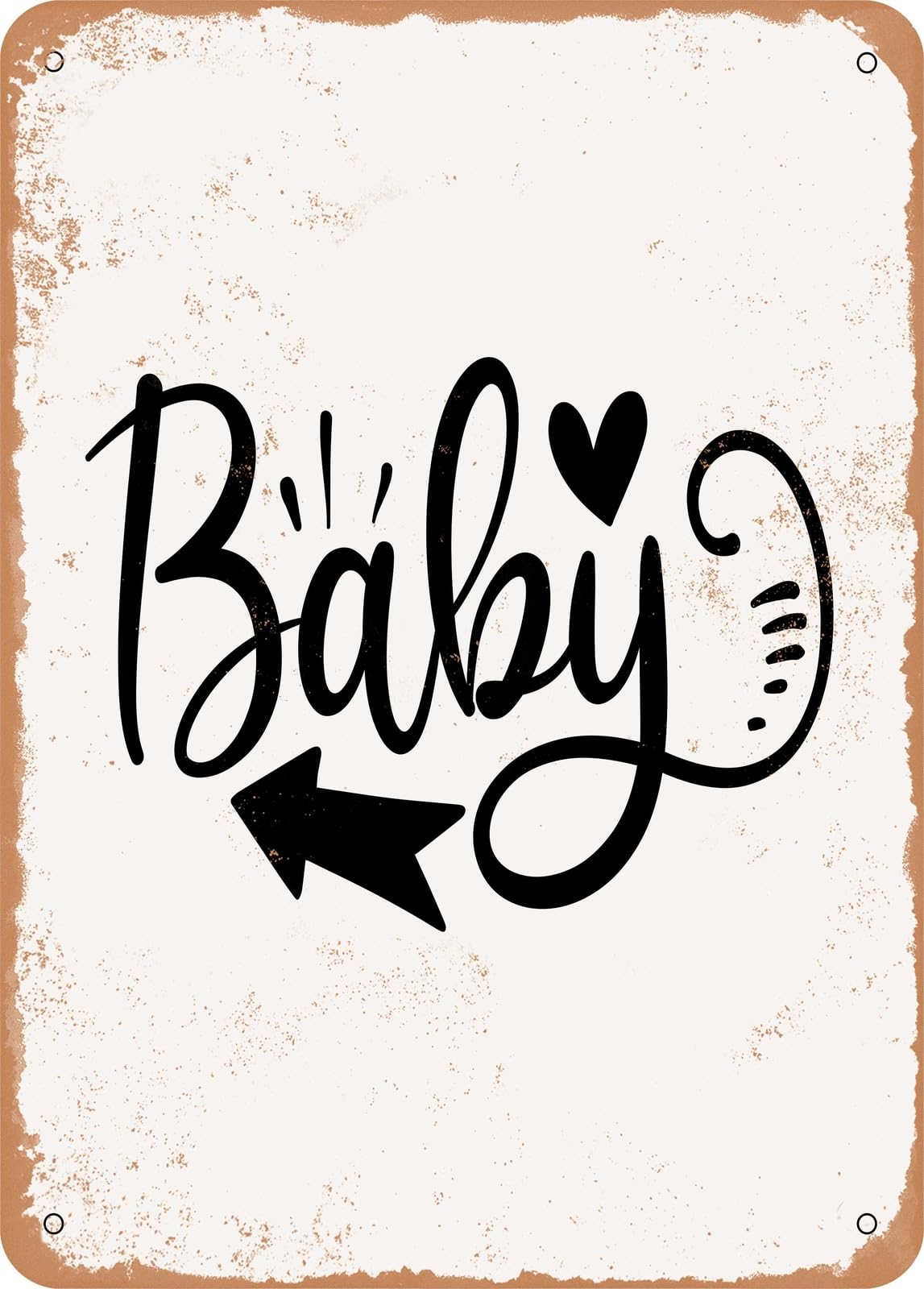 Metal Sign - Baby - 4 - Vintage Rusty Look home decor