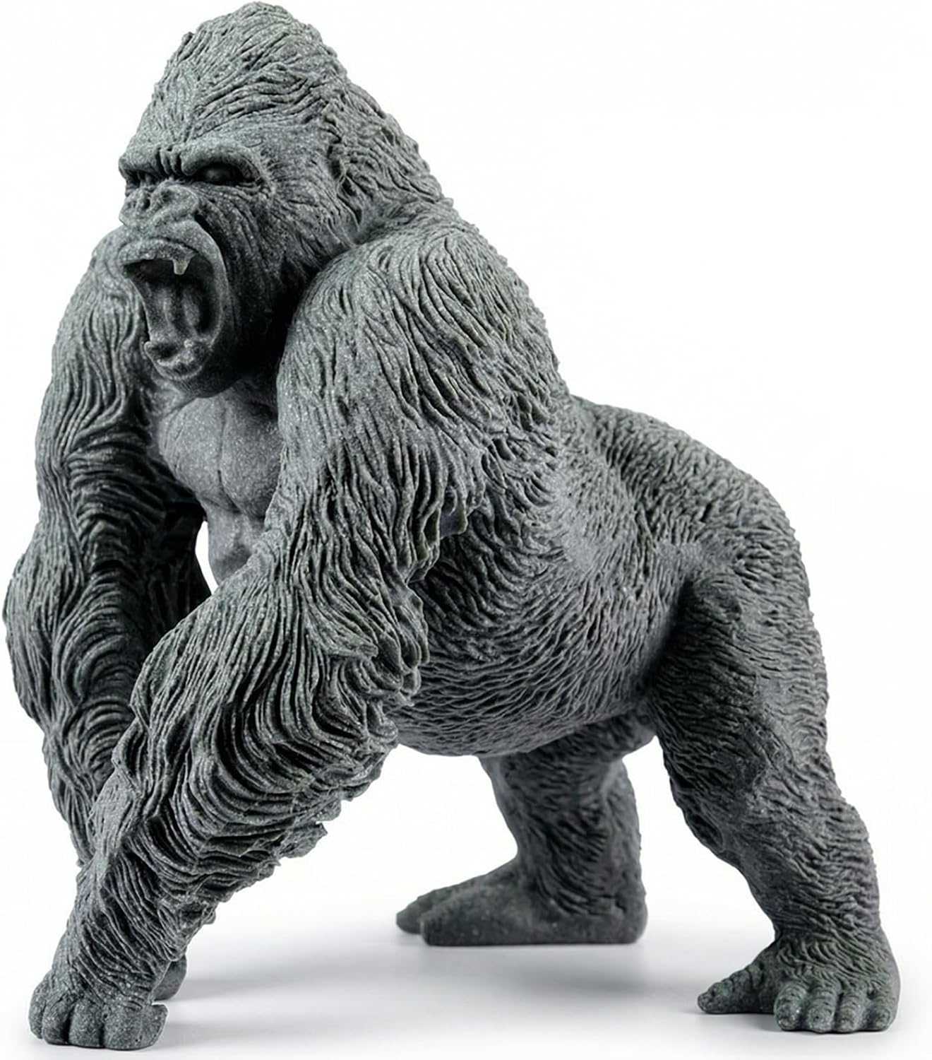 Sandstone Gorilla Statue, Large Aquarium Decorations and Fish Tank Accessories, Weighted Aquarium Ornaments for Turtle Tank Decor, Steampunk Animal Figurines for Desk Pets Gift