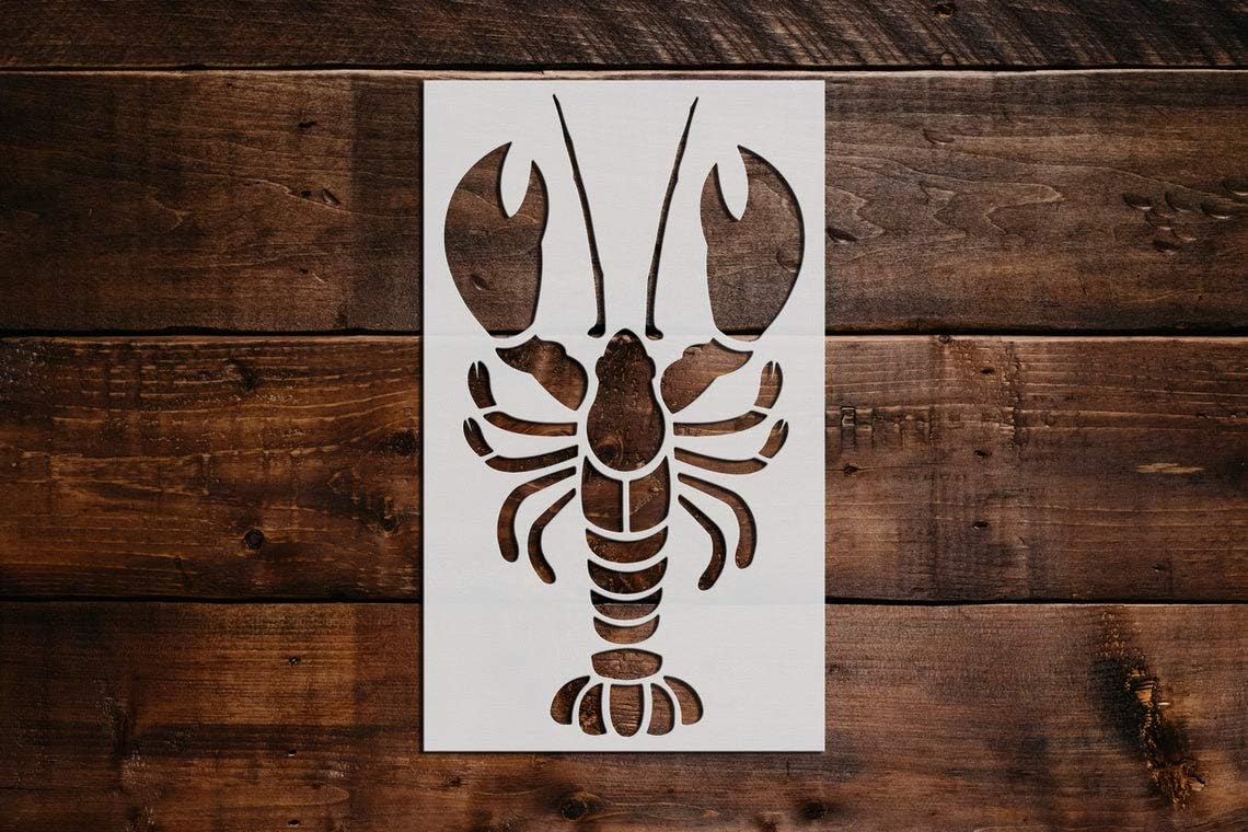 Lobster Stencil DIY Reusable Craft and Painting Wall Stencils - 497 (5x6)