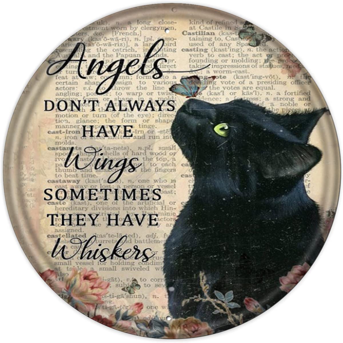 Metall-Blechschild Mit Katzen-Motiv – 20,3x30,5 Cm, Retro-Design, Wanddekoration