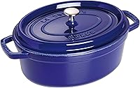Vista 10 de Staub La Cocotte Oval 40500-236 Pico Cocotte Oval Gris 9.1 pulgadas (23 cm) Olla de hierro fundido esmaltada para Manos Izquierdas, Compatible