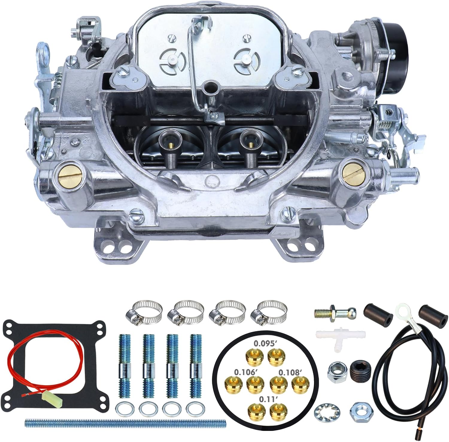 4 Barrel 1406 Carburetor for 1406 Performer 600 CFM AFB-style Square Bore for 289 350 351 Silverado Corvette Mustang Mercury GMC Pickup Truck Carburetor with Electric Choke